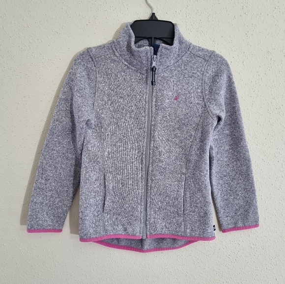 [BUNDLE!] Nautica Girls Grey/ Pink Fall Zip Fleece Sweater Size 7 - Picture 8 of 16